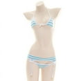 thumbnail image 4 of Bikini a rayas, estudiante femenina, ropa interior privada súper pequeña, estilo sexy, traje de tres puntos, 4 of 6