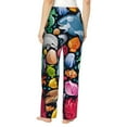 thumbnail image 3 of Xecao Underwater Diving Animals Women's Straight Lounge Pajama Pants: The Epitome of Relaxed Sleepwear, 3 of 9