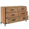thumbnail image 2 of vidaXL Sideboard Brown 110x35x70 cm Solid Pinewood, 2 of 5