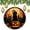pattern-2, variant on Halloween Chic Themed Black Bats Ceramics Ornaments Rustic Halloween Christmas Tree Ornaments Xmas Tree Decorations Flat Circle Ceramic Ornament Holiday Present