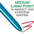 thumbnail image 2 of BIC 4-Color Shine Ball Pen, Medium Point (1.0 mm), Metallic Barrel, Assorted Inks, 2 Count, 2 of 3