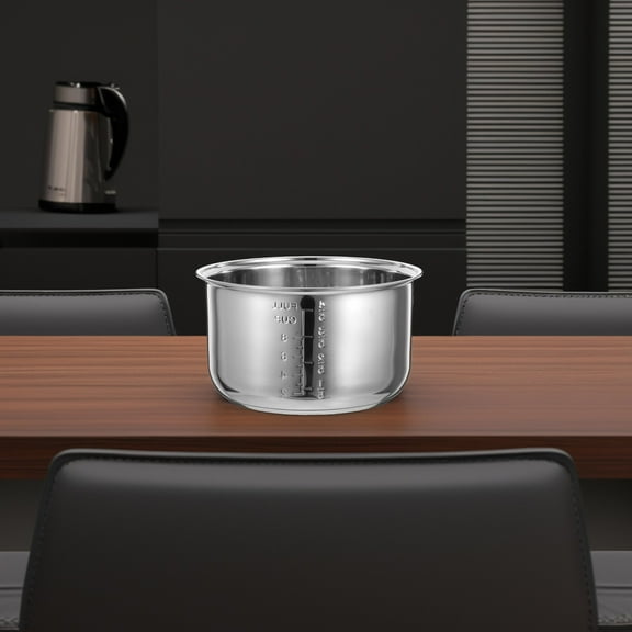 LOLIPPYY Stainless Steel Rice Cooker Pot for Family Use, Cooking Pot, 1 Set