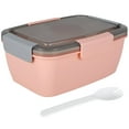 thumbnail image 3 of Large Salad Lunch Container Adult Bento Lunch Box with 68 oz Salad Bowl 4-Compartment Tray 1pc 3-oz Sauce Cups Stackable BPA-Free (Blue), 3 of 10