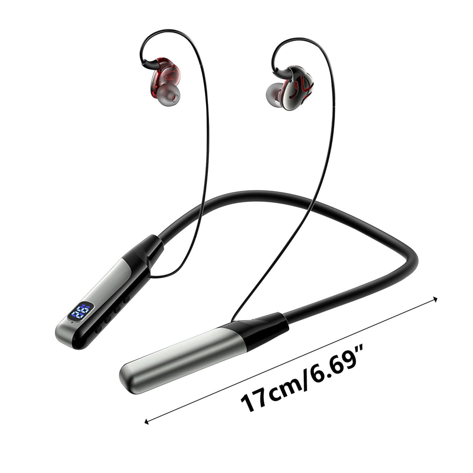 Wireless Earbuds, Bluetooth Earbuds Headphones Bass Stereo, IPX7 Waterproof Ear Buds with Mic LED Display, in Ear Earphones, 78H Playtime for Smartphone Laptop Pad Sports Workout,Black