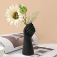 thumbnail image 5 of JilgTeok 1 Packs Resin Vase Hand Holding Shape for Eternal Dry Flowers Personality Flower Arrangement Ornaments Home Office Wedding Decoration, 5 of 6
