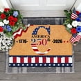 thumbnail image 2 of SIfdSeng Custom Last Name Doormat for 4th of July Patriotic Front Door Welcome Mat with and Design, 2 of 8