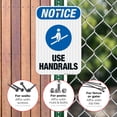 thumbnail image 4 of Use Handrails Sign, ANSI Notice Sign,, 4 of 8