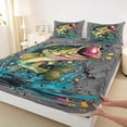 thumbnail image 3 of jejeloiu Bass Big Fish Twin Sheet Sets,Pike Fish Twin Fitted Sheet,Hunting And Fishing Flat Sheet For Boys Teens,Luxury Bedroom Decor,3 Pieces, 3 of 7