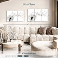 thumbnail image 3 of Elephant Stock Flying Dandelion Wall Art - Horizontal Multi Panel Canvas - Living Room Wall Decor - Floral And Botanical Multi Panel - White And Black Decor - 38" x 24", 3 of 4