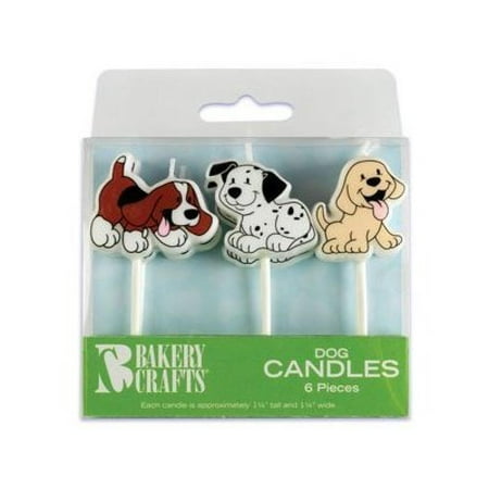 - 6 pc Puppy Dog Cake Candles