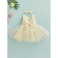 thumbnail image 4 of Bagilaanoe Toddler Kids Baby Girl Princess Dresses Layered Tutu Tulle Party Wedding Formal Dress with Headband Birthday Outfits, 4 of 9