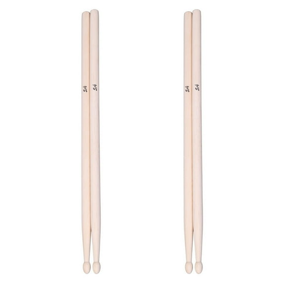 2 Pairs 5a Maple Wood Sticks Drumsticks for Students Chicken Thighs Music Wooden Child