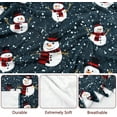 thumbnail image 4 of Christmas Snowman Throw Blanket 50x60 Inch Merry Christmas Blankets Soft Lightweight Cozy Plush Blanket for Holiday Xmas Christmas Decor Gifts, 4 of 7