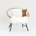 thumbnail image 2 of Hofdeco Faux Leather and 100% Cotton Pillow Cover ONLY, Camel White Modern Design, 12"x20", 2 of 7