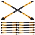 thumbnail image 1 of FUTUREORYY 30pcs Dual Ended Makeup Brush Golden Artificial Fiber Makeup Application for Women Daily Use, 1 of 8