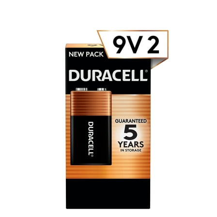 Duracell Coppertop 9V Alkaline Batteries 2/PK