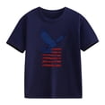 thumbnail image 5 of Boys & Girls 2-14Y Loose Crew Neck Short Sleeve Tee Casual 2026 Summer Independence Day Graphic Navy 4-5 Years, 5 of 5