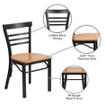 thumbnail image 3 of Bowery Hill Restaurant Dining Chair in Black and Walnut, 3 of 9