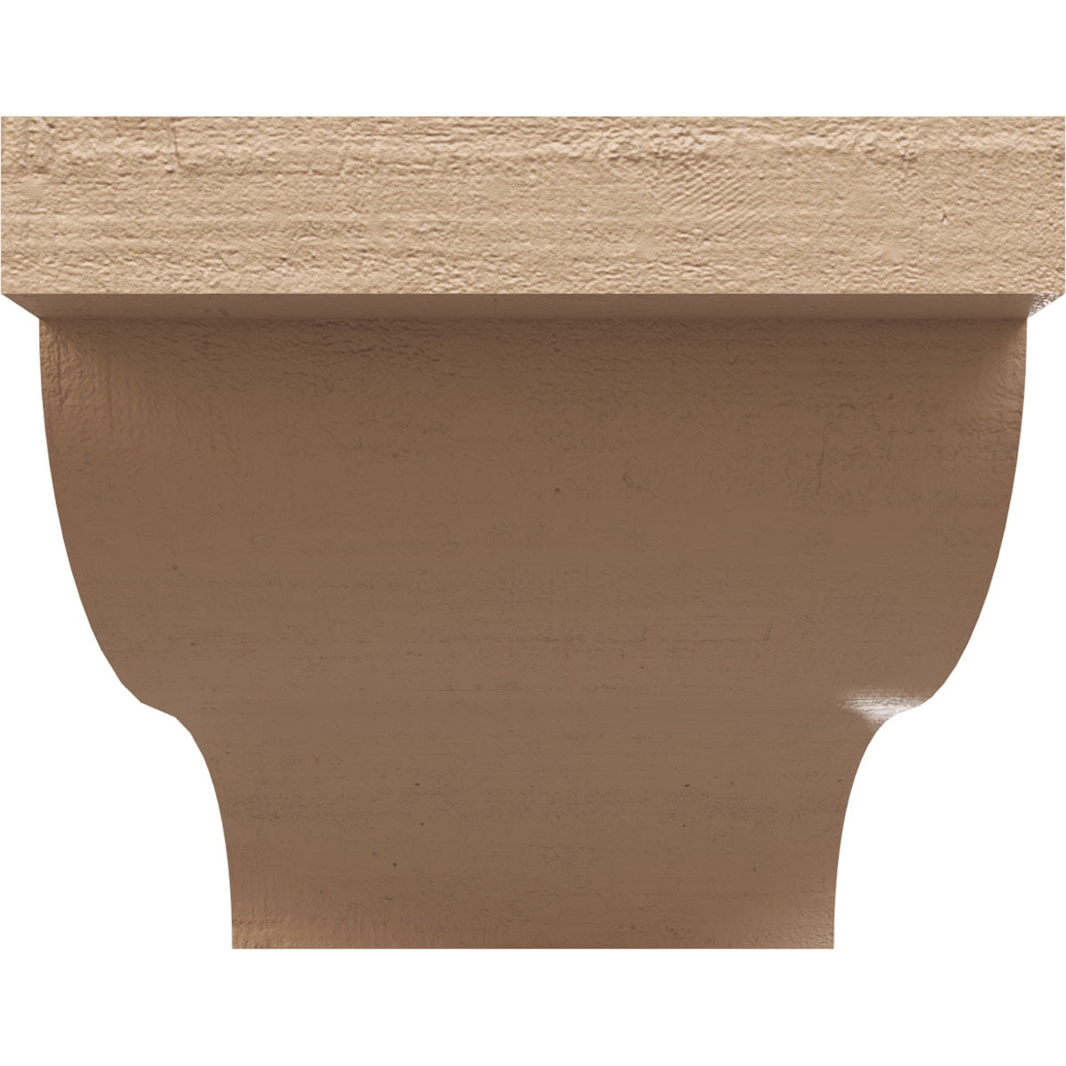 4"W x 8"D x 4"H Wide Garner Rough Cedar Woodgrain TimberThane Corbel, Primed Tan