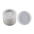 thumbnail image 4 of Vaso redondo de silicona para velas, molde cilíndrico para velas, maceta para flores, bandeja para joyas, contenedor de almacenamiento para regalo de Patrón de hojas, 4 of 8