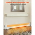 thumbnail image 4 of KFFKFF Baseboard Heater Cover Q235A Steel 72.09 x 3.15 x 7.6 inch White, 4 of 9