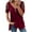 Red, variant on Giftesty Tops for Women Summer Hot Diamond Hollow Sexy Fashion Zipper Short Sleeve Tops