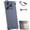 Blue, variant on Irregular Titanium Alloy Bumper Case with Lens Protector, Special-Shaped Corner Armor Phone Case, Shockproof Borderless Protective Cover for iPhone 17/16/15/14/13 Pro Max Silver