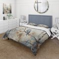thumbnail image 1 of Designart "Birch Woods Ethereal gracefulness III" Animals Bedding Covert Set - Tree Birch Blue Floral Bed Set With 2 Shams, 1 of 6