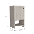 thumbnail image 3 of Light Gray Vanity with Open Shelf | One - Door Cabinet for Storage | Small Bathroom, 3 of 3