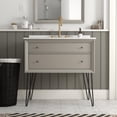DHP Tribecca 36 Inch Floating Wall Mounted Bathroom Vanity with Sink ...