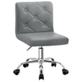 thumbnail image 1 of Silla VECELO de cuero PU, respaldo medio, sin brazos, regulable, gris, 1 of 7