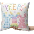 thumbnail image 2 of Easter Pillow Covers Colorful Polka Dots Bunny Throw Pillow Covers 18x18 Spring Easter Peeps Pillow Cases Rabbit Carrot Cushion Cases for Home Farmhouse Sofa Couch Decor 2 Pack, 2 of 7