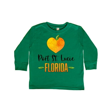 

Inktastic Port St Lucie Florida Orange in Heart Gift Toddler Boy or Toddler Girl Long Sleeve T-Shirt