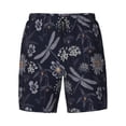 thumbnail image 4 of Lsque Mens Swim Trunks Wildflowers And Dragonflies Pattern - Bathing Suit Compression Liner - Beach Swim Shorts Swimwear - (S-3XL) - Stretch Quick Dry -Small, 4 of 9