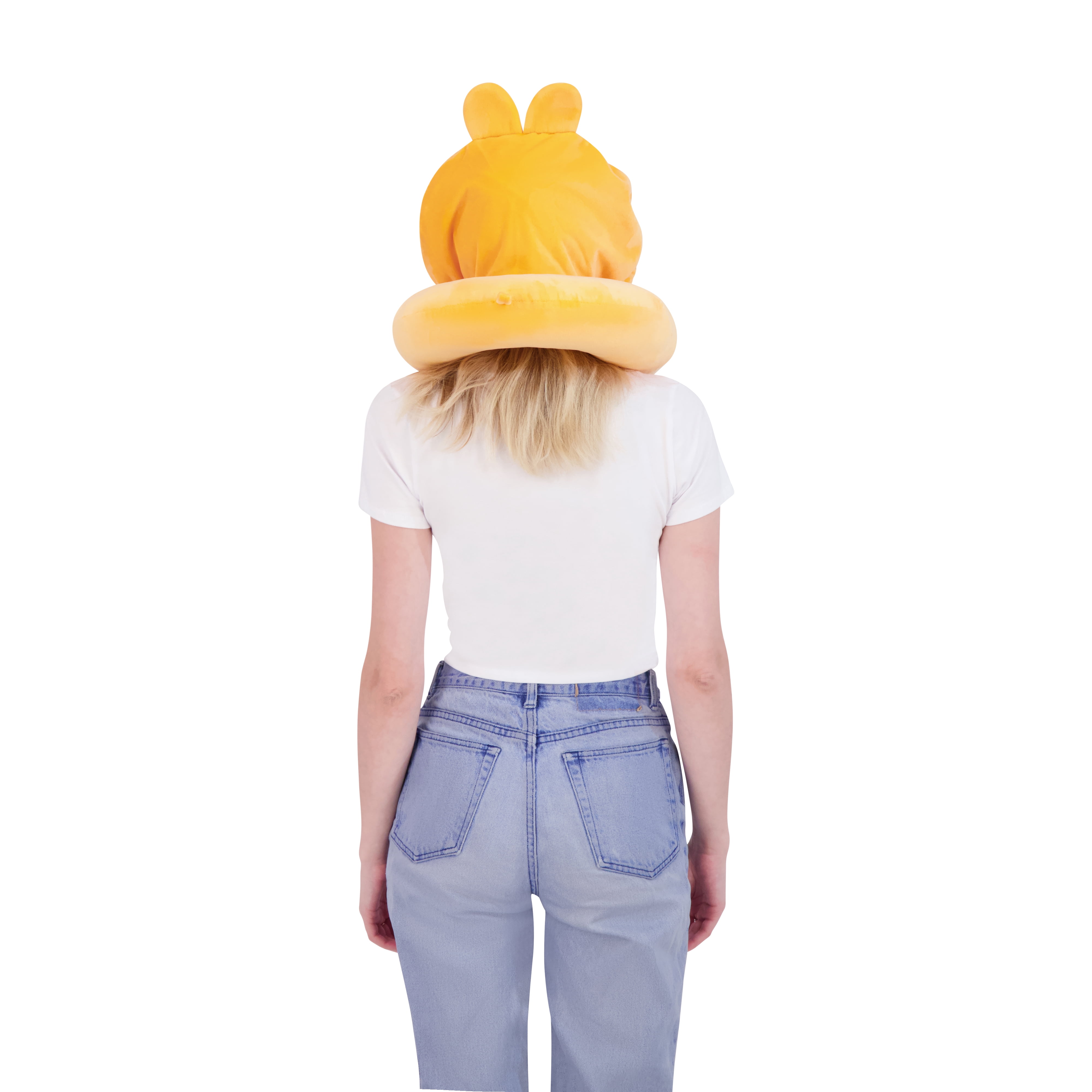 Garfield Hooded Neck Pillow, Memory Foam Travel Accessories for Airplane, Car, and Office, Comfortable and Breathable, Orange