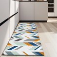 thumbnail image 4 of Multicolor Chevron Pattern Kitchen Rug Mat,Kitchen Runner Rugs Non Skid Washable,Decorative Kitchen Floor Mats for Kitchen,Sink,Laundry,17"X47", 4 of 5