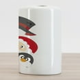 thumbnail image 2 of Christmas Ceramic Toothbrush Holder, Friendly Happy Santa Claus Penguin Snowman Holiday Design, Decorative Versatile Countertop for Bathroom, 4.5" X 2.7", Charcoal Grey Red White, 2 of 4