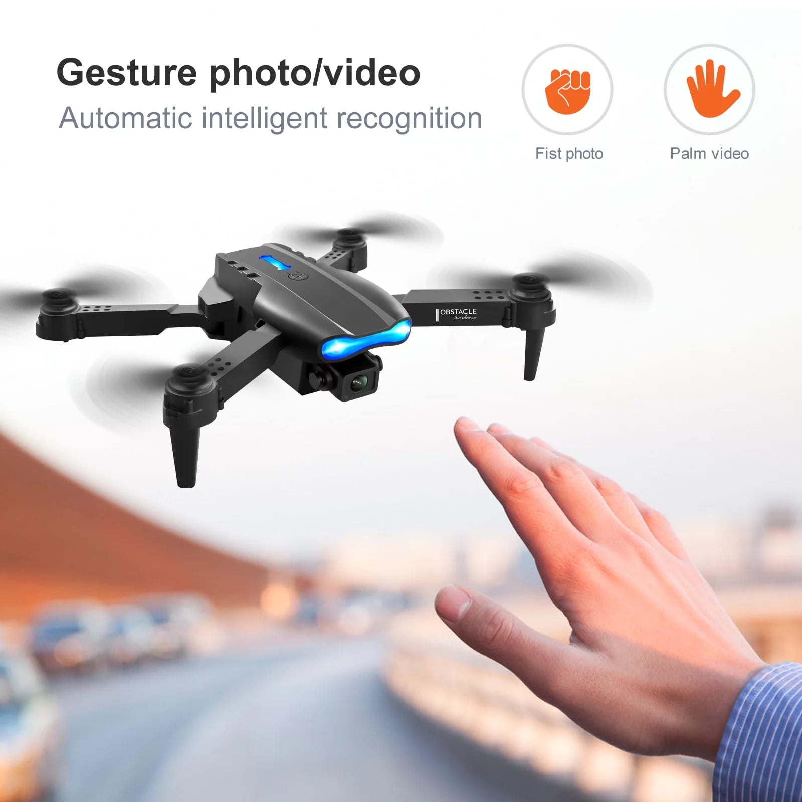 BEEPRINCESS Drone con Cámara Dual 4K HD para Adultos Niños, RC Quadcopter con 2 Baterías Modulares de 1800 Mah para 30 Minutos de Vuelo Largo