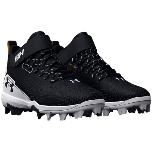 Under Armour Boys Youth Harper 7 Mid Rm Jr. Baseball Cleats Black