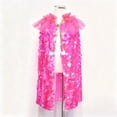 thumbnail image 3 of Girls' Christmas Sequin Shawl 3-10Y - Sparkly Hooded Stage Performance Cape for Festival Dress-Up & Party Outfits, 3 of 5