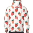 thumbnail image 7 of Fotbe Men's Hoodie with Hand Drawn Strawberry Pattern - Kangaroo Pocket Pullover Hooded Sweatshirt, Perfect for Daily Wear, Travel, and Home-Small, 7 of 7
