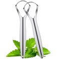 thumbnail image 2 of JTWEEN 2 Pack Tongue Scraper Stainless Steel Tongue Cleaners Wide-Head Tongue Cleaner Tool Reduce Bad Breath Tongue Scrapers for Oral Hygiene and Fresh Breath, 2 of 10