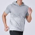 thumbnail image 3 of ZVNAΖH Mens Short Sleeve Hooded T-shirts Lightweight Athletic Quick Dry Hoodies for Running Fishing Hiking, 3 of 5