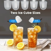 EDX Countertop Ice Maker, Self-Cleaning Portable Ice Maker Machine with Handle and Ice Scoop, Bullet Ice Cubes, 9Pcs/6Min 26.5Lbs/24H for Home/Kitchen/Bar/Party, Green