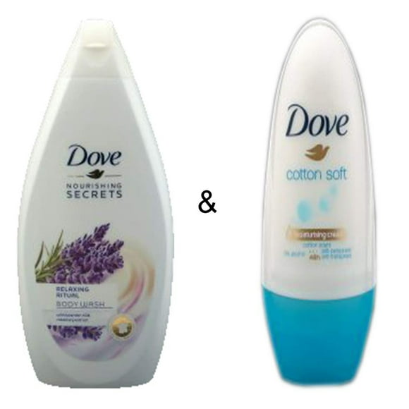 Body Wash Relaxing Ritual 500 by Dove & Roll-on Stick Cotton Soft 50ml by Dove
