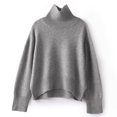 thumbnail image 1 of Suéter de cachemira 100% pura para mujer, suéter de cuello alto grueso, suéter de punto suelto, nuevo otoño e invierno, 1 of 5