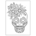 thumbnail image 3 of Day of the Dead - Coloring Book: 32 Festive Designs, All Ages, Dia De Los Muertos, Sugar Skull, Calaveras, La Catrina, Marigolds, Papel Picados, Ofrenda, Tradition, Spanish Holiday, De-Stress  Unwind, 3 of 5