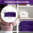 thumbnail image 2 of 6 Pack Moving Bags Heavy Duty, Extra Large Moving Bags, Moving Supplies, Storage Bags with Handles and Zippers, Waterproof Totes for Storage Space Saving Packaging Shipping and Travel(Purple), 2 of 7