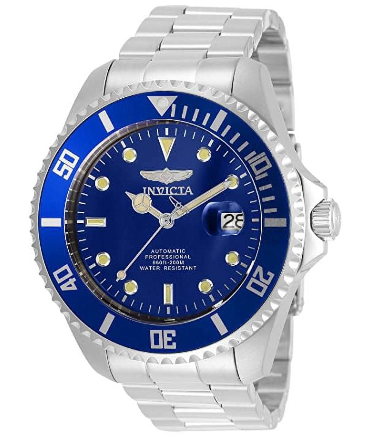 Invicta  Pro Diver Automatic 3 Hand Blue Dial Mens Stainless Steel Watch
