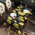 thumbnail image 2 of Yellow Lemon Fruit Slices Black Pattern Rectangle Tablecloth 60"x120",Waterproof Polyester Rectangle Table Cloth, Wipeable Spillproof Polyester Tablecloth for Dining, Camping, Indoor and Outdoor, 2 of 6